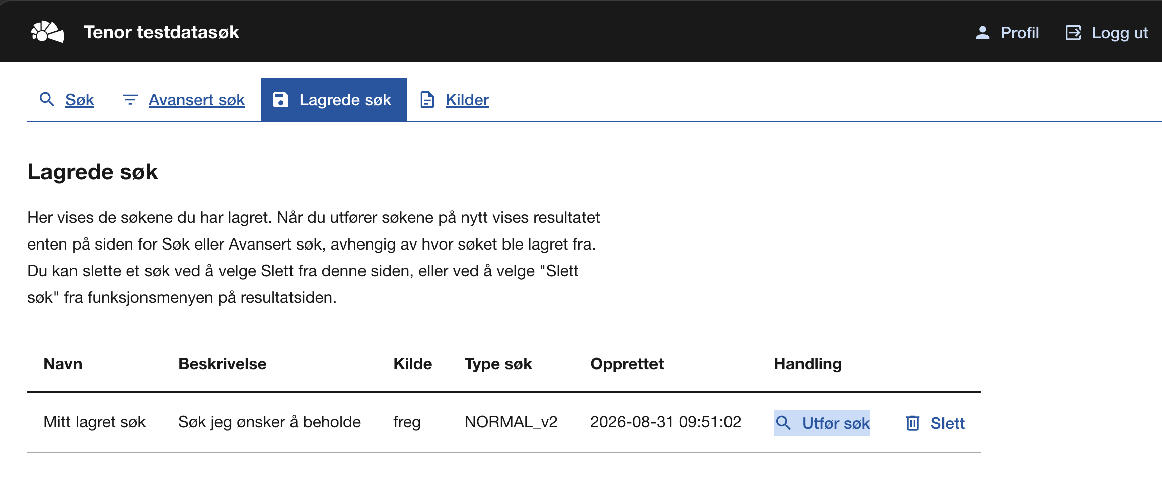 Utfør søk
